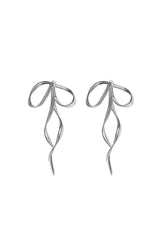 Take a Bow Earrings Silver