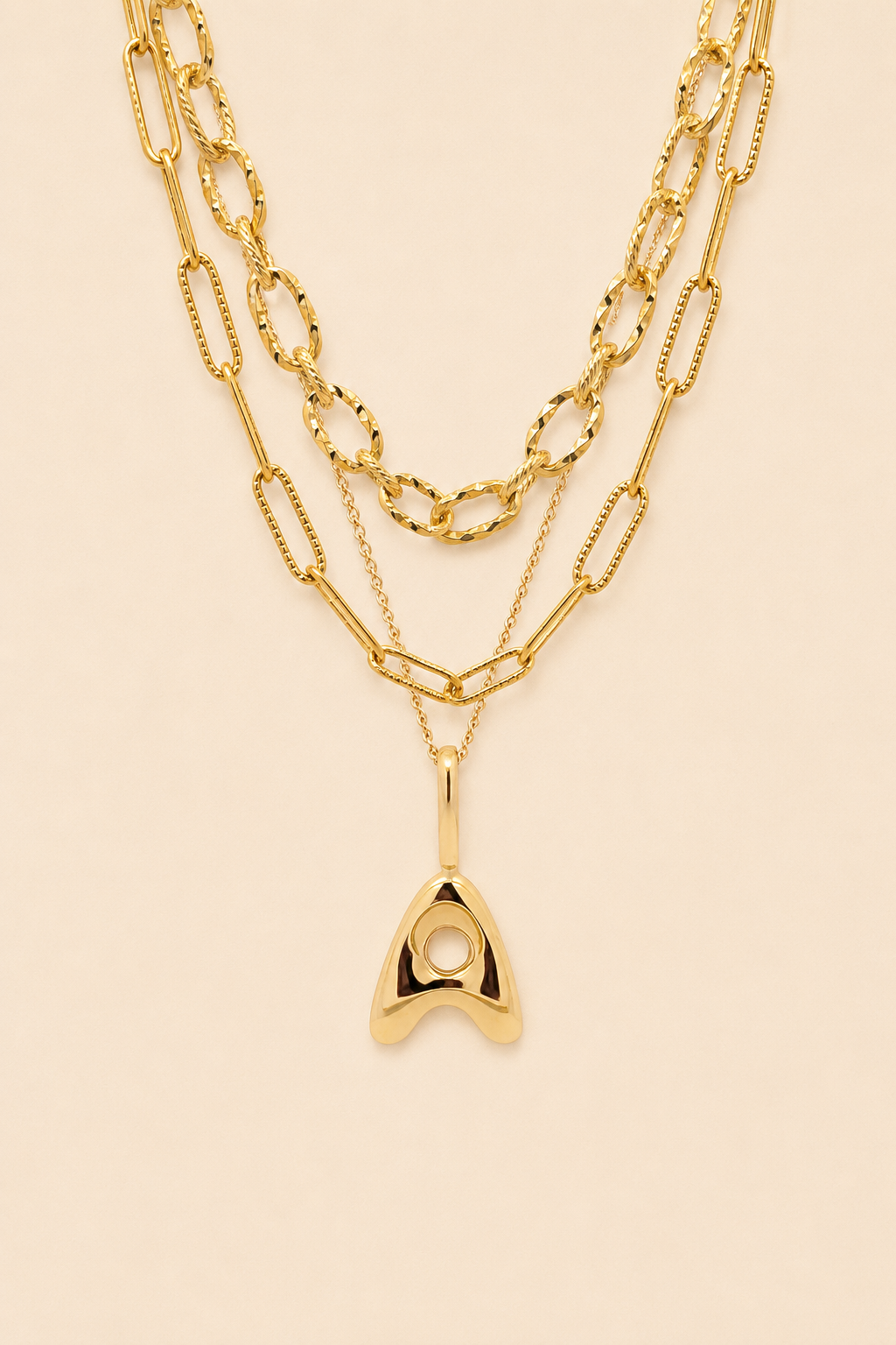 Bubble Initial Stack Gold