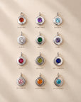 Initial & Birthstone Bracelet Silver
