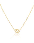 Petite Cancer Choker Necklace Gold