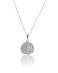 Capricorn Coin Necklace Silver