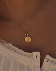 Capricorn Coin Necklace With Your Birthstone Gold