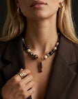 Drift Stone Necklace Gold