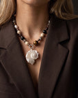 Drift Stone Necklace Silver
