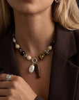 Drift Stone Necklace Silver