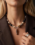 Drift Stone Necklace Silver
