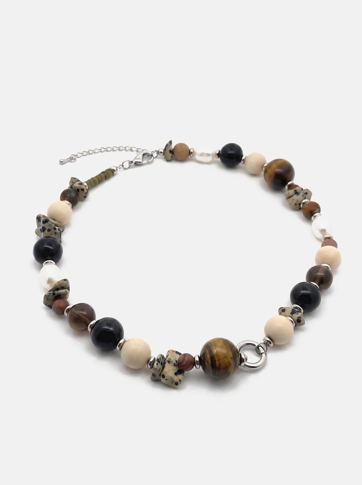 Drift Stone Necklace Silver