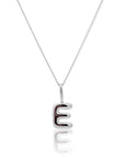 Initial Necklace Bubble Silver