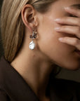 Esme Pearl Earrings Silver