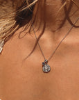 Gemini Coin Necklace With Your Birthstone Silver