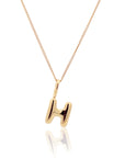 Initial Necklace Bubble Gold