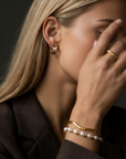 Hazel Pearl Earrings Gold