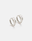 Hazel Pearl Earrings Silver