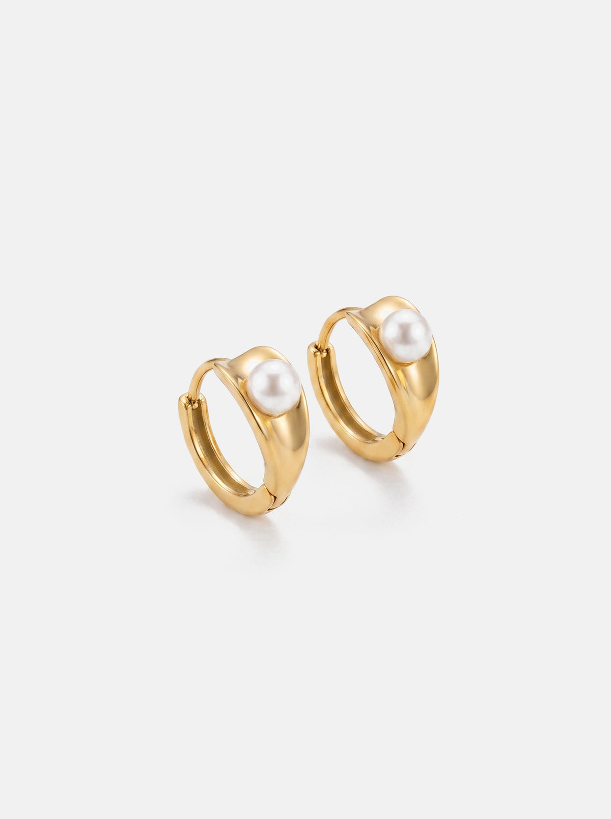Hazel Pearl Earrings Gold