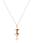 Initial Necklace Bubble Gold
