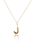 Initial Necklace Bubble Gold