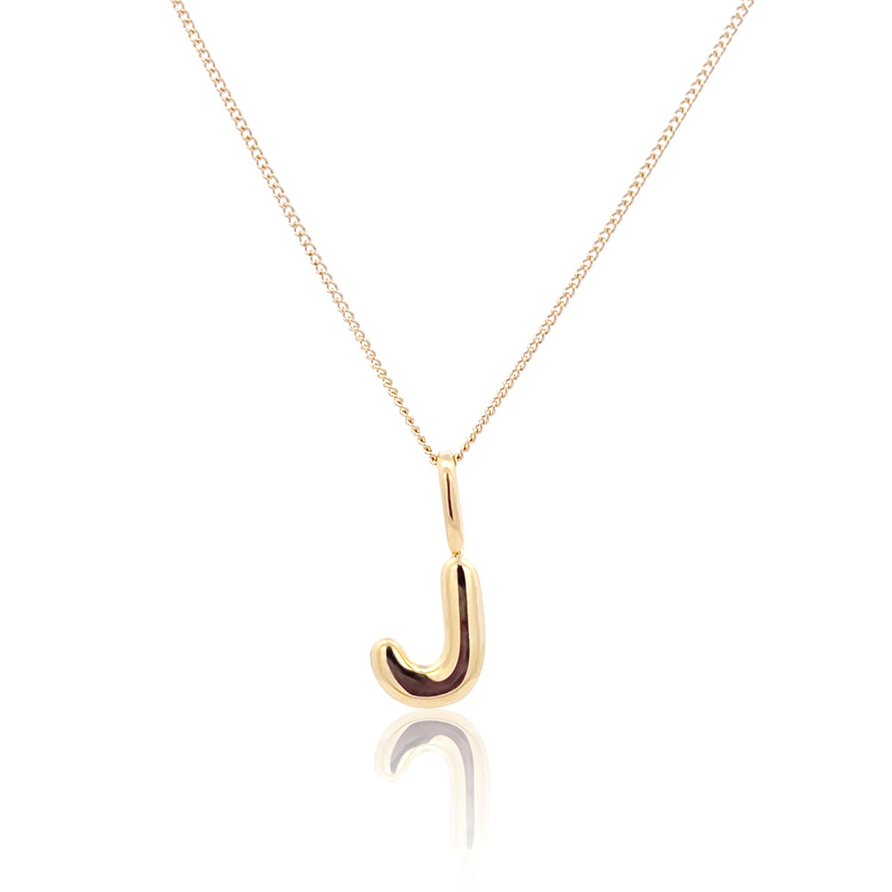 Initial Necklace Bubble Gold