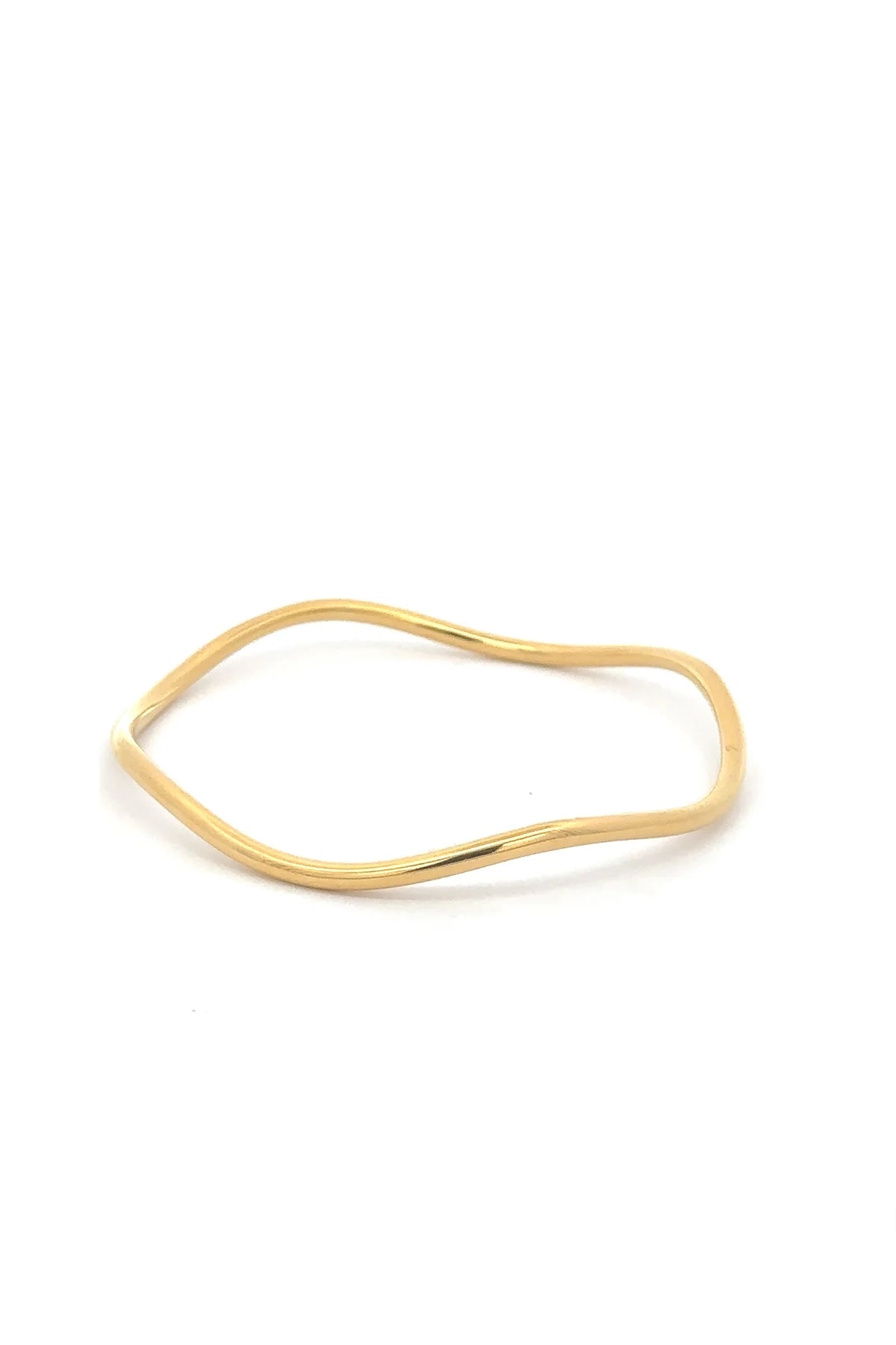Jaclyn Wave Bangle Gold