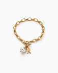 Jessa Initial Latch & Lock Bracelet Gold | Silver