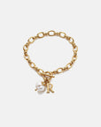 Jessa Initial Latch & Lock Bracelet Gold | Silver