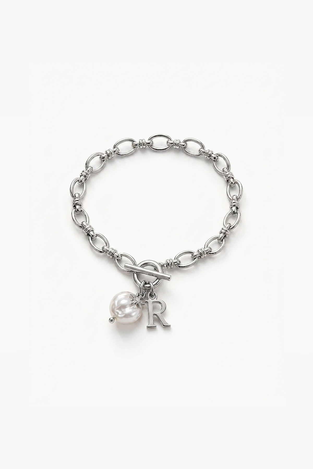 Jessa Initial Latch &amp; Lock Bracelet Gold | Silver
