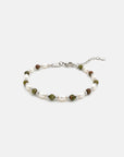 Epidote & Pearl Bracelet Silver