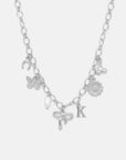 The Lucky Charm Initial Necklace A -Z Silver