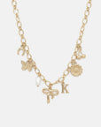 The Lucky Charm Initial Necklace A -Z Gold