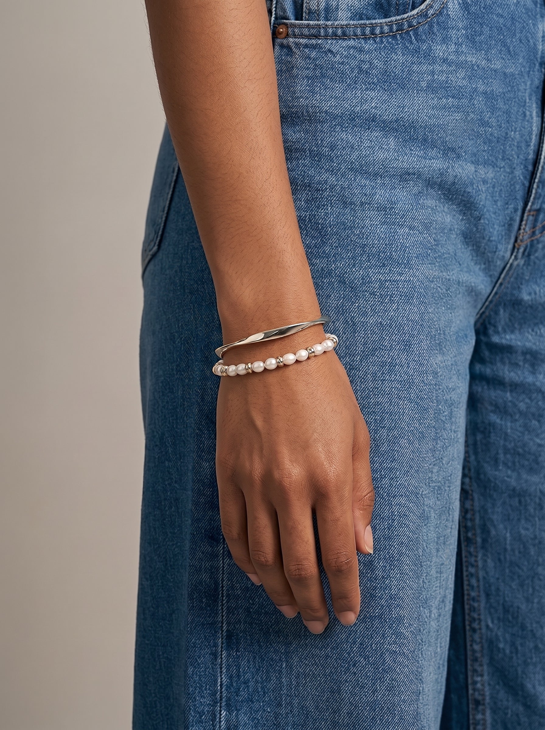 Koa Pearl Bracelet Silver