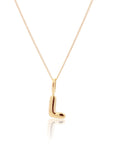 Initial Necklace Bubble Gold