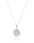 Leo Coin Necklace Silver