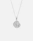 Leo Coin Necklace Silver