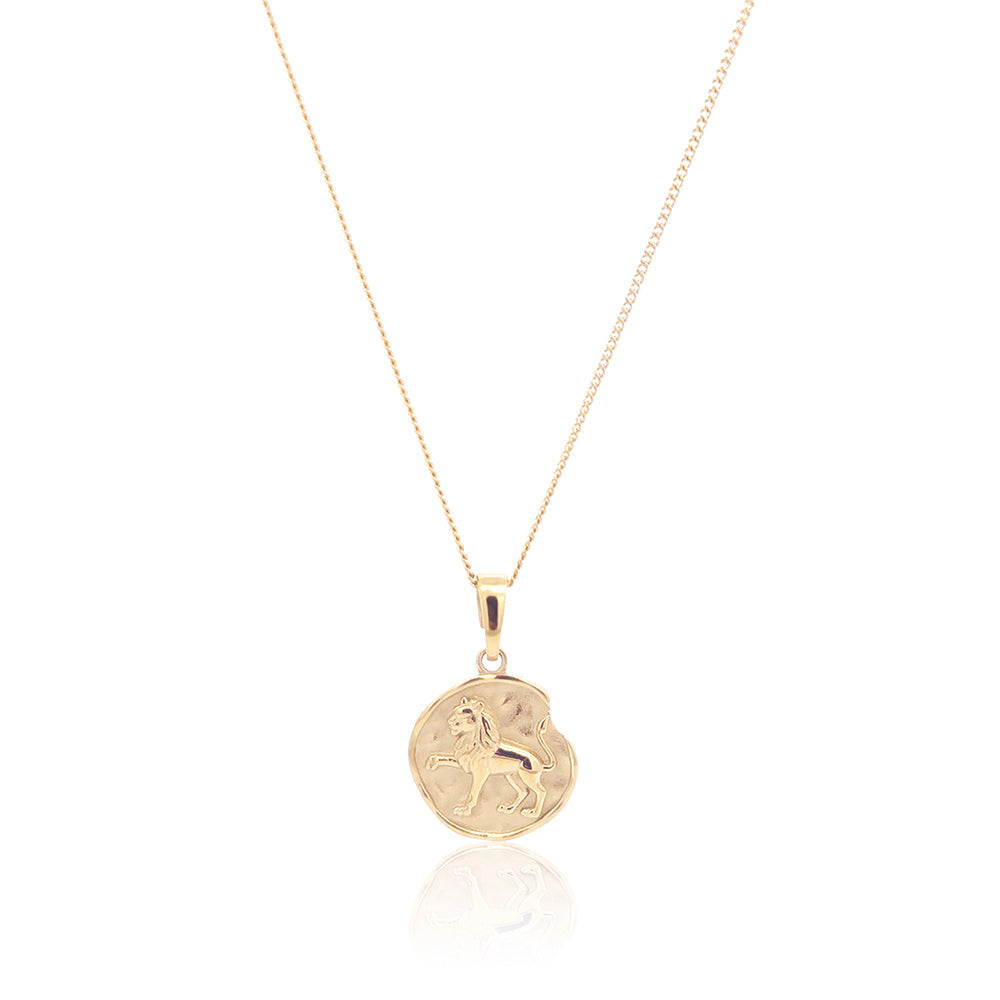 Leo Coin Necklace Gold