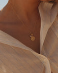 Libra Coin Necklace With Your Birthstone Gold