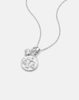 Libra Coin Necklace With Your Birthstone Silver
