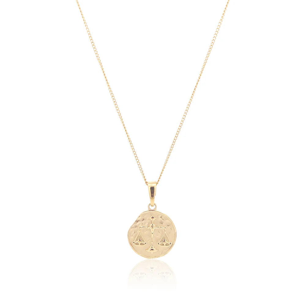 Petite Initial &amp; Zodiac Stack Gold