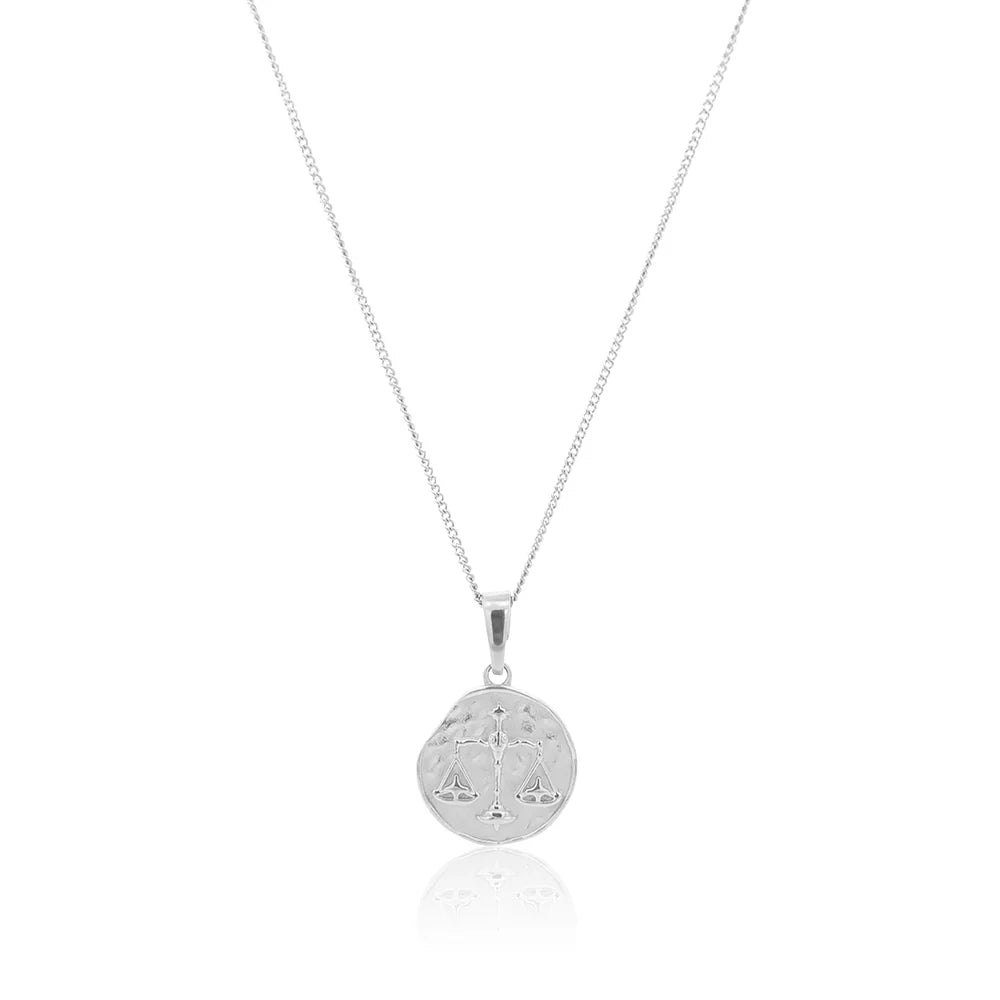 Petite Initial &amp; Zodiac Stack Silver