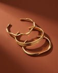 Linden Wave Bangle Gold