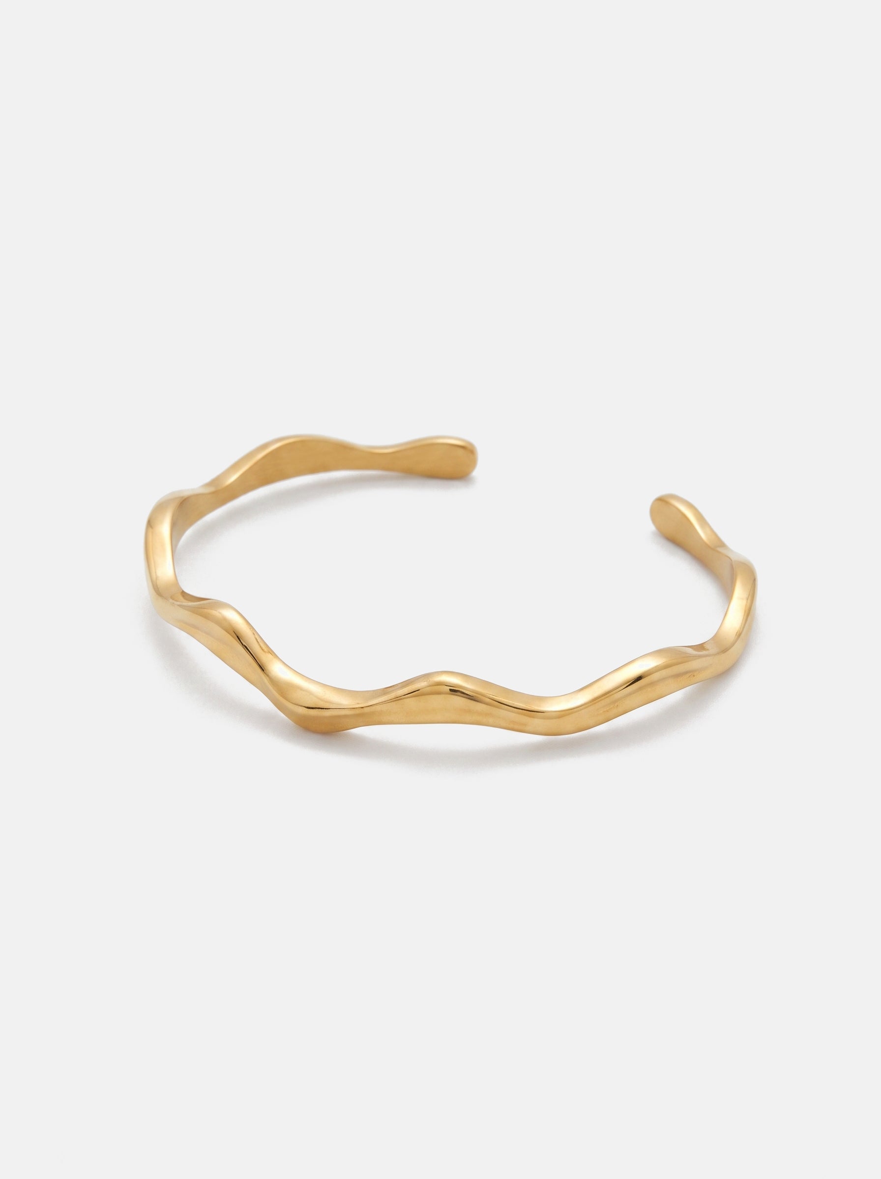 Linden Wave Bangle Gold