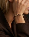 Linden Wave Bangle Silver
