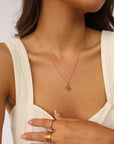 Initial Necklace Lower Case Gold A-Z