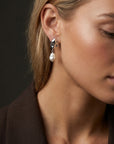 Margot Pearl Earrings Silver