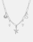The Marina Initial Charm Necklace A - Z Silver