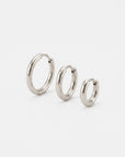 Mila Huggie Earrings Silver