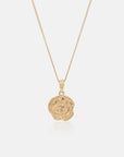 Pisces Coin Necklace Gold