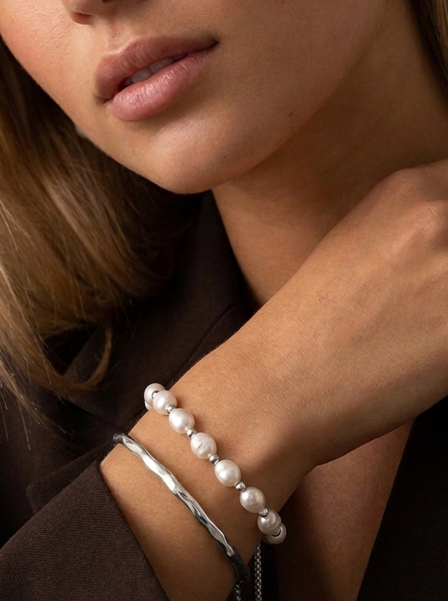Nora &amp; Ada Bracelet Stack Silver