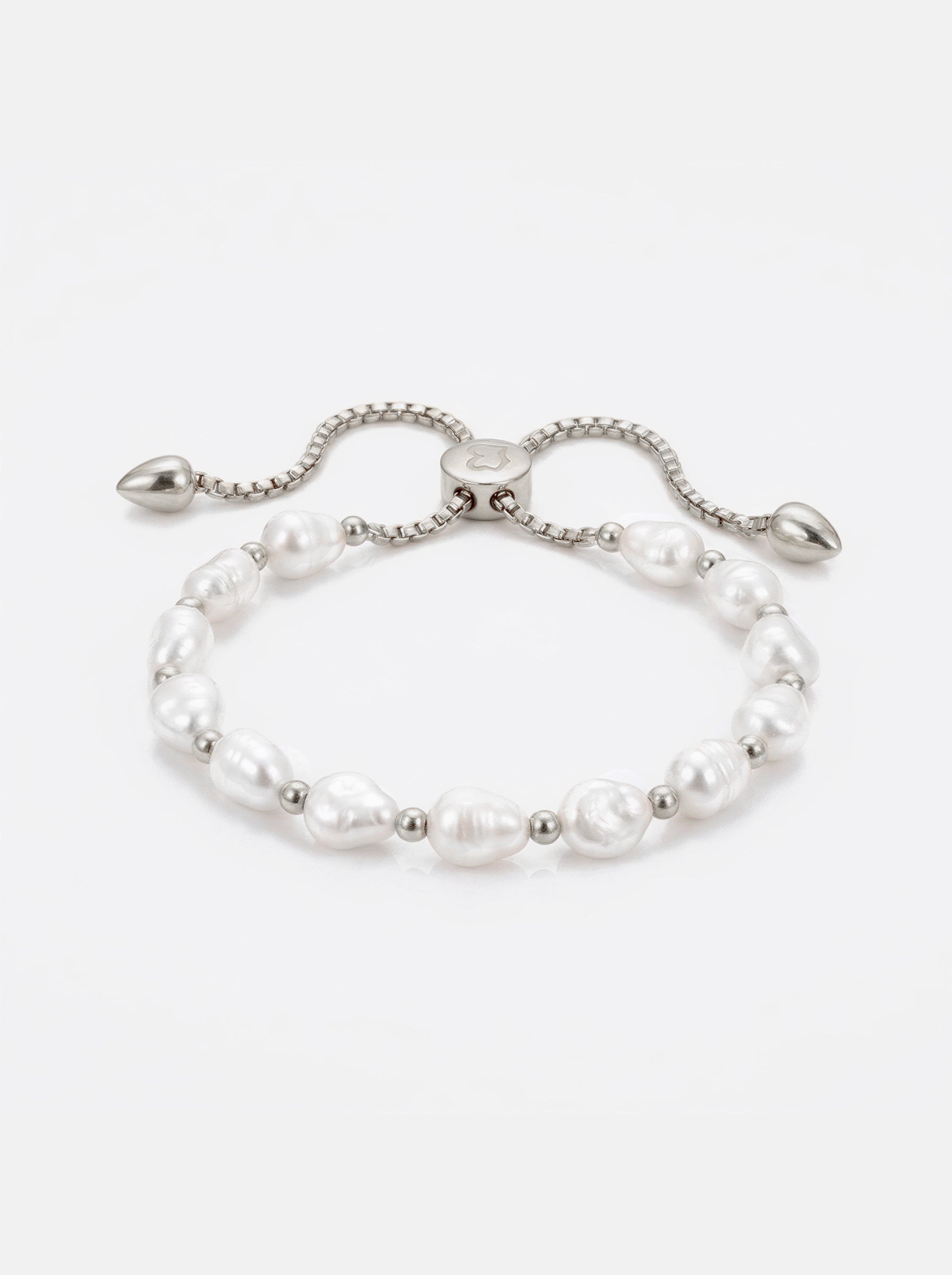 Nora Chunky Pearl Bracelet Silver
