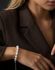 Nora Chunky Pearl Bracelet Silver