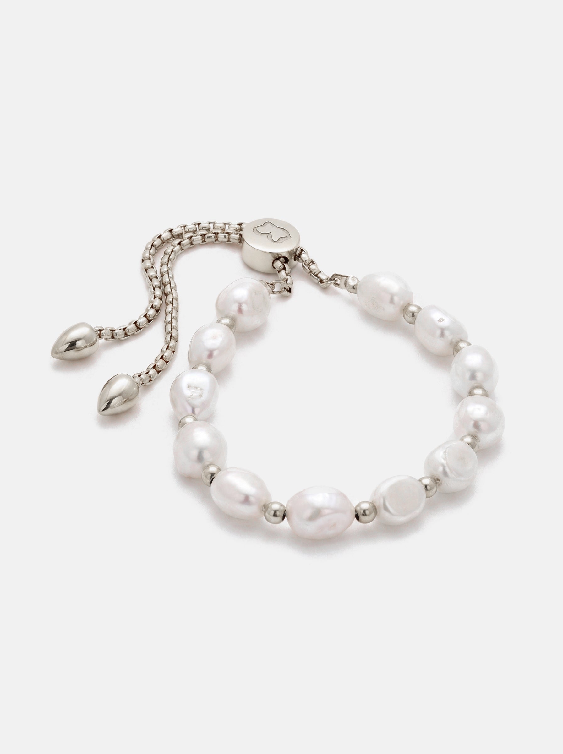 Nora Chunky Pearl Bracelet Silver