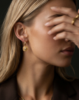 Olive Pearl Earrings Gold